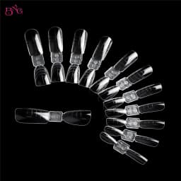 BNG Double-Side Dual Forms Set for Poly Nail Gel Almond Coffin Acrylic Nail Forms Nail Extension Mold Kit for DIY Manicure
