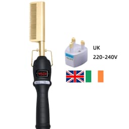 2 In1 Hot Comb Hair Straightener Electric Heating Comb Fast Heating Portable Travel Anti-Scald Beard Straightener Press Comb