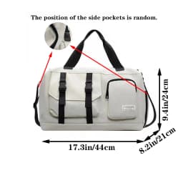 The Neutral Color Backpack for Men and Women Is Suitable for Travel and Can Be Carried by Hand or Worn on The Shoulder.