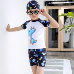 New Kids Swimsuit Medium Kids Baby Split Suit Swim Trunks Light Short Sleeve Beach Swimsuit Boys Swimsuit Swim Trunks Quick Dry