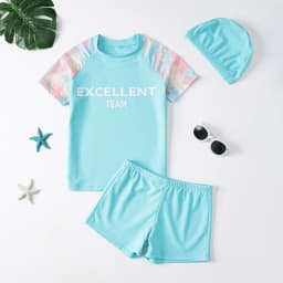 New Kids Swimsuit Medium Kids Baby Split Suit Swim Trunks Light Short Sleeve Beach Swimsuit Boys Swimsuit Swim Trunks Quick Dry