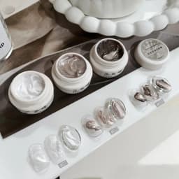 3 Colors No Wipe Pearl Cream Nail Sculpting Gel Textured Nail Art Docerarion DIY Salon Nail Cream for 3D Chrome Powder Manicure