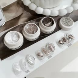 3 Colors No Wipe Pearl Cream Nail Sculpting Gel Textured Nail Art Docerarion DIY Salon Nail Cream for 3D Chrome Powder Manicure