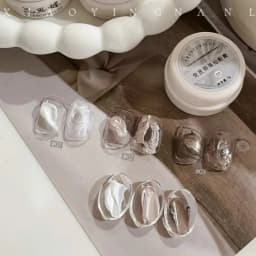 3 Colors No Wipe Pearl Cream Nail Sculpting Gel Textured Nail Art Docerarion DIY Salon Nail Cream for 3D Chrome Powder Manicure