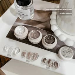 3 Colors No Wipe Pearl Cream Nail Sculpting Gel Textured Nail Art Docerarion DIY Salon Nail Cream for 3D Chrome Powder Manicure