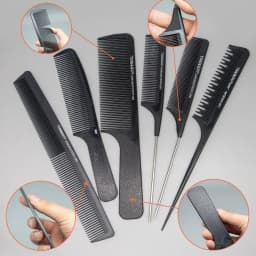 23Pcs Carbon Fiber Hair Styling Combs, Professional Styling Comb Set for Hair Salons, Perfect for All Hairstyles and Styles