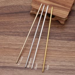 10 pcs Hair Sticks Metal Hair Pins Blank 125mm Long Rod Base for Jewelry Making Wedding Bridal Hair Accessories DIY Components