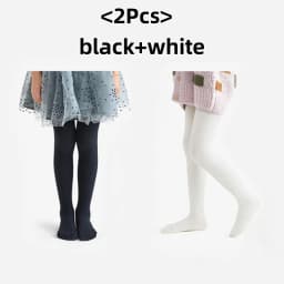 2Pcs/set 0-9 Years Children Cotton Leggings Spring Autumn Baby Girls Basic Simple Dance Pantyhose Infant Toddler Knitted Tights
