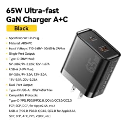 Essager 65W GaN Charger QC 4.0 PD 3.0 Type C USB Charger for iPhone 15 14 13 Pro Max Samsung Xiaomi MacBook Laptop Fast Chagers