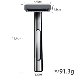 Twin Blade Safety Razor Old-Fashioned Metal Half Guard Blade Design for Men's Body Shaving Safety Razor Includes Matching Stand