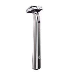 Twin Blade Safety Razor Old-Fashioned Metal Half Guard Blade Design for Men's Body Shaving Safety Razor Includes Matching Stand