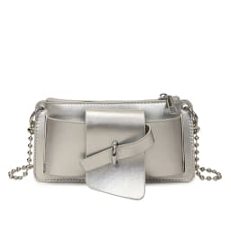 Bead Chain Women's PU Mobile Phone Crossbody Bag For Daily Commute Office Work Solid Color Shoulder Bag Lady Purses