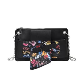 Bead Chain Women's PU Mobile Phone Crossbody Bag For Daily Commute Office Work Solid Color Shoulder Bag Lady Purses
