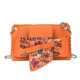 Bead Chain Women's PU Mobile Phone Crossbody Bag For Daily Commute Office Work Solid Color Shoulder Bag Lady Purses