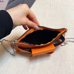 Bead Chain Women's PU Mobile Phone Crossbody Bag For Daily Commute Office Work Solid Color Shoulder Bag Lady Purses