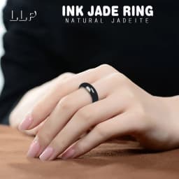 Natural Old Mine A Grade Black Jade Ring - Genuine Dark Jade Ring Elegant Jewelry Accessory Fine Quality