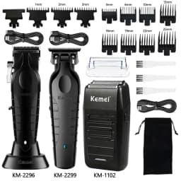 Kemei Hair Clipper Kit KM-2296 KM-2299 KM-1102 Men's Electric Hair Trimmer Machine Professional Hair Cutting Machine for Men