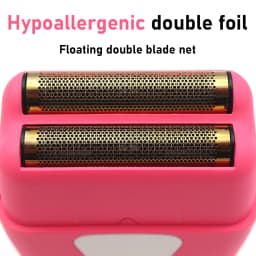 Jucai JC10000 Professional Barber Shaver Hypoallergenic Double Foil Oil Head 10000RPM Cordless Men's Electric Shaver Trimmer
