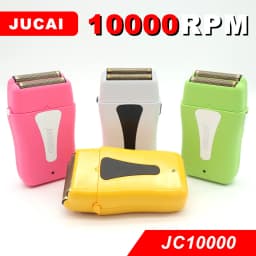 Jucai JC10000 Professional Barber Shaver Hypoallergenic Double Foil Oil Head 10000RPM Cordless Men's Electric Shaver Trimmer