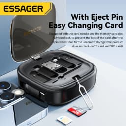 Essager PD 60W Multifunctional USB Type C Data Cable Set Fast Charging For IPhone16 15 Xiaomi Charger Storage Box Pin Travel Box