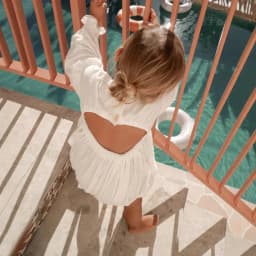 2025 Nordic Baby Spring and Autumn Cotton and Linen Hollow Out Backless V-neck Lace Jumpsuit Baby Clothes