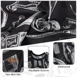 WANMEI Hair Cutting Barber Cape Set with Neck Duster Brush Barber Brush Professional Barber Accessories Salon Cleaning Supplies