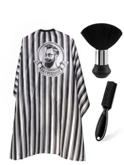 WANMEI Hair Cutting Barber Cape Set with Neck Duster Brush Barber Brush Professional Barber Accessories Salon Cleaning Supplies