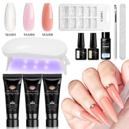10pcs 20ml Extension Nail Gel Polish Set Acrylic Crystal Building Full Polygel For Nails Kit UV Varnish Nail Art Manicure Kit
