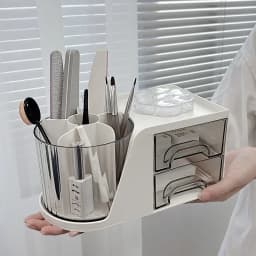Nail Art Tools Storage Box Cotton Swab Container Nail Accessories Makeup Brush Organizer Box Nail Brush Pen Holder nails tool