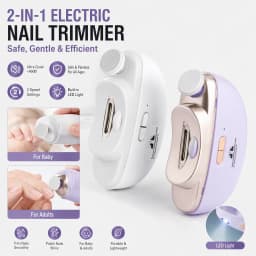 2 in 1 Electric Nail Clipper Grinding and Polishing Multifunctional Portable Automatic Nail Grinder Electric Manicure Tool