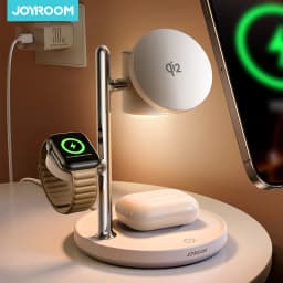 Joyroom Qi2 Magnetic Charging Station for Apple Fast Wireless Charger for iPhone 17 16 15 Pro Max for iWatch for AirPods JR-W23