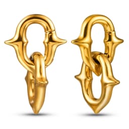 Casvort 2PCS 316L Stainless Steel Cool Chain Ear Weights Hangers Expander Piercing Women Man Body Earrings Fashion Jewelry Gift