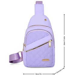 Leisure Quilted Crossbody Bag for Women Chest Bag with Earphone Hole Outdoor Hiking Sling Bag Suitable for Daily Use, Travel