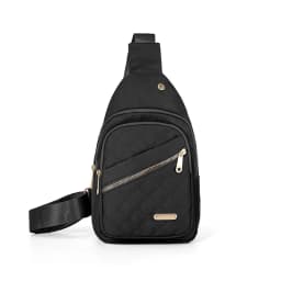 Leisure Quilted Crossbody Bag for Women Chest Bag with Earphone Hole Outdoor Hiking Sling Bag Suitable for Daily Use, Travel