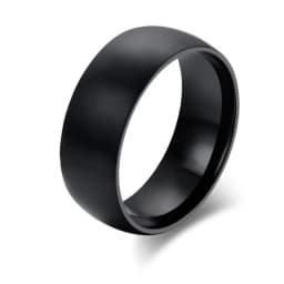 Black Solid Simple Vintage Rings Classic Men Stainless Steel Rings Matte Men Engagement Wedding Bands Jewelry Gift Wholesale