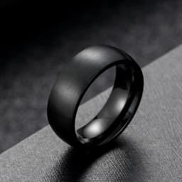 Black Solid Simple Vintage Rings Classic Men Stainless Steel Rings Matte Men Engagement Wedding Bands Jewelry Gift Wholesale