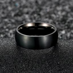 Black Solid Simple Vintage Rings Classic Men Stainless Steel Rings Matte Men Engagement Wedding Bands Jewelry Gift Wholesale
