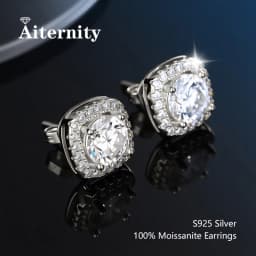 GRA Certificate 100% Moissanite Earrings for Women Pass Diamond Testing Pen Ear Studs 925 Sterling Silver Fine Jewelry