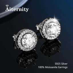 GRA Certificate 100% Moissanite Earrings for Women Pass Diamond Testing Pen Ear Studs 925 Sterling Silver Fine Jewelry