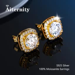 GRA Certificate 100% Moissanite Earrings for Women Pass Diamond Testing Pen Ear Studs 925 Sterling Silver Fine Jewelry
