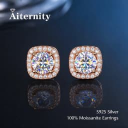 GRA Certificate 100% Moissanite Earrings for Women Pass Diamond Testing Pen Ear Studs 925 Sterling Silver Fine Jewelry
