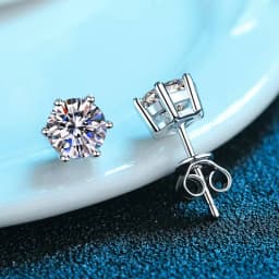 GRA Certificate 100% Moissanite Earrings for Women Pass Diamond Testing Pen Ear Studs 925 Sterling Silver Fine Jewelry