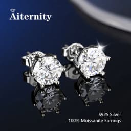 GRA Certificate 100% Moissanite Earrings for Women Pass Diamond Testing Pen Ear Studs 925 Sterling Silver Fine Jewelry