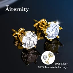 GRA Certificate 100% Moissanite Earrings for Women Pass Diamond Testing Pen Ear Studs 925 Sterling Silver Fine Jewelry