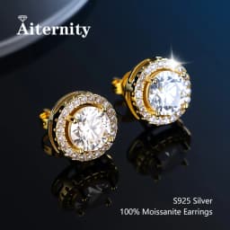 GRA Certificate 100% Moissanite Earrings for Women Pass Diamond Testing Pen Ear Studs 925 Sterling Silver Fine Jewelry