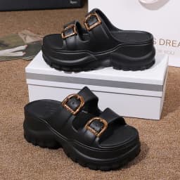 2025 Versatile Platform Flip Flops - Thick Sole Sandals with Cloud Comfort, Durable Outdoor Slides for Beach/Street Wear