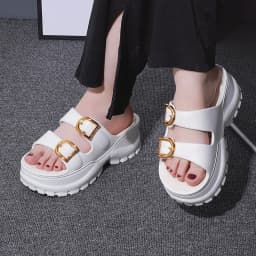 2025 Versatile Platform Flip Flops - Thick Sole Sandals with Cloud Comfort, Durable Outdoor Slides for Beach/Street Wear