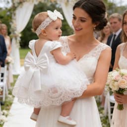 0.2years Baby Flower Girls Dress Tulle 1st Birthday Party Baptism White Dresses Girls Princess Wedding Bridemaid Prom Costume