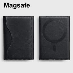Men Magsafe Card Holder Unisex PU Leather Magnetic Cardholder Card Bag Wallet for Apple for Phone 16 15 14 13 12 Pro Max Mini