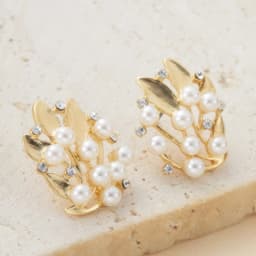 3 Pcs Rhinestone Imitation Pearl Earrings Necklace Set Two-piece Vintage Choker Accessory Light Luxury Jewelry Sets Wedding